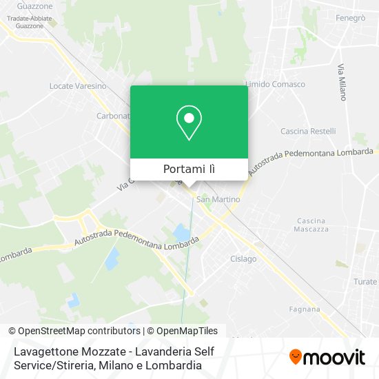 Mappa Lavagettone Mozzate - Lavanderia Self Service / Stireria
