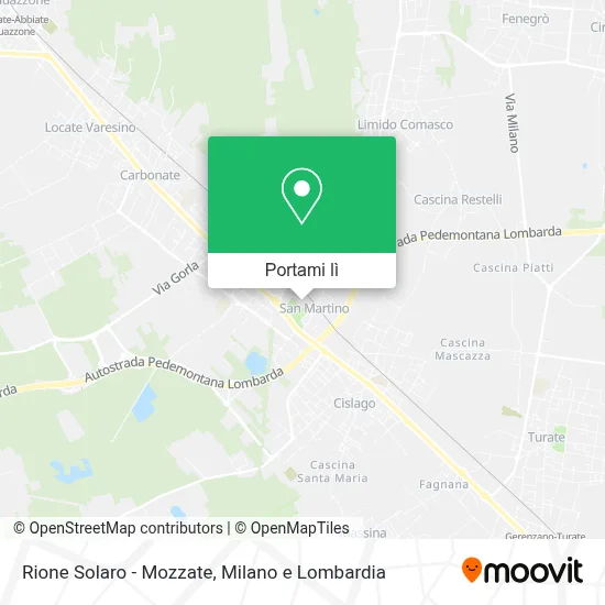 Mappa Rione Solaro - Mozzate