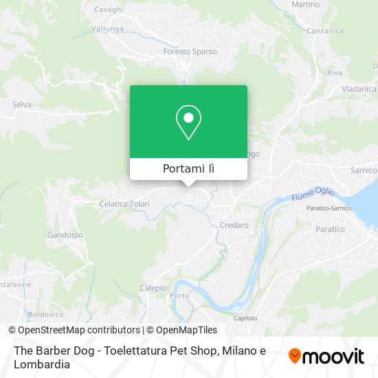 Mappa The Barber Dog - Toelettatura Pet Shop