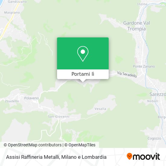 Mappa Assisi Raffineria Metalli