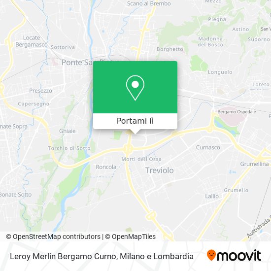 Mappa Leroy Merlin Bergamo Curno