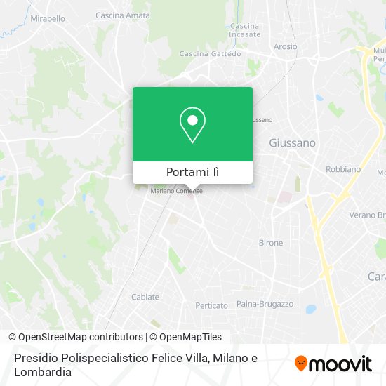 Mappa Presidio Polispecialistico Felice Villa
