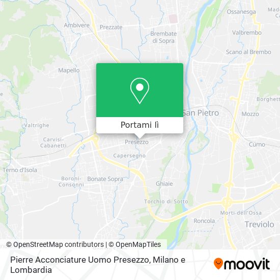 Mappa Pierre Acconciature Uomo Presezzo