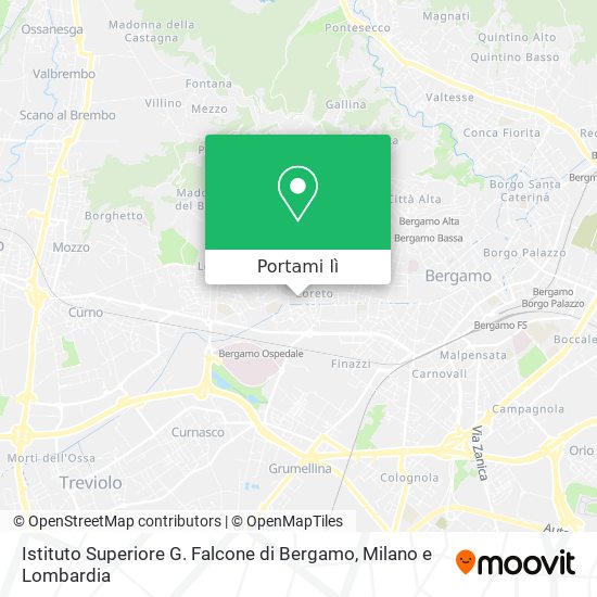 Mappa Istituto Superiore G. Falcone di Bergamo