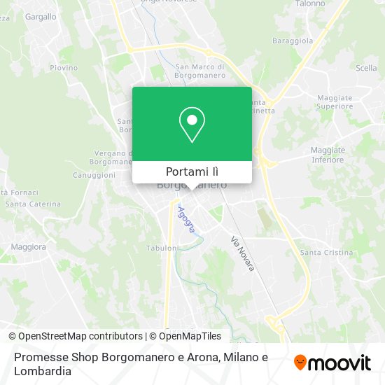 Mappa Promesse Shop Borgomanero e Arona