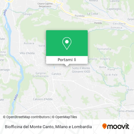 Mappa Biofficina del Monte Canto