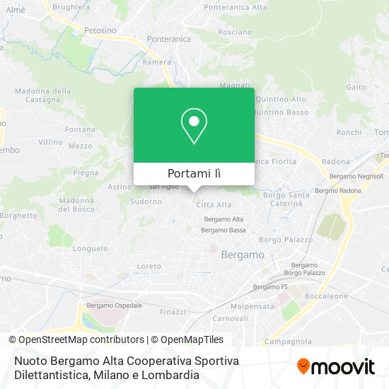 Mappa Nuoto Bergamo Alta Cooperativa Sportiva Dilettantistica