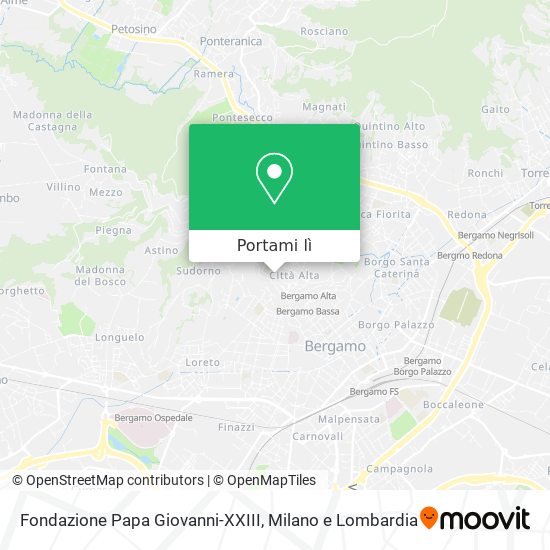 Mappa Fondazione Papa Giovanni-XXIII