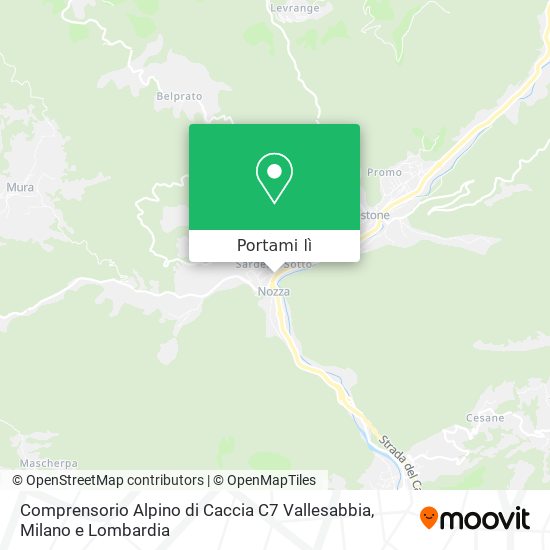 Mappa Comprensorio Alpino di Caccia C7 Vallesabbia