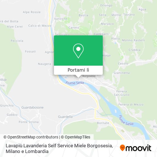 Mappa Lavapiù Lavanderia Self Service Miele Borgosesia