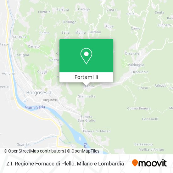 Mappa Z.I. Regione Fornace di Plello