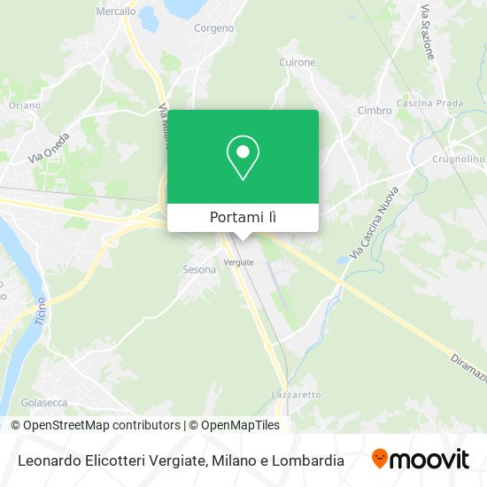 Mappa Leonardo Elicotteri Vergiate