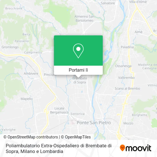 Mappa Poliambulatorio Extra-Ospedaliero di Brembate di Sopra