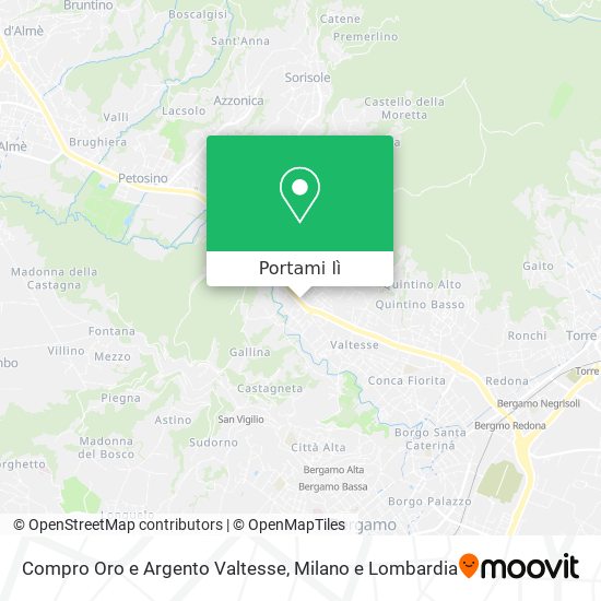 Mappa Compro Oro e Argento Valtesse