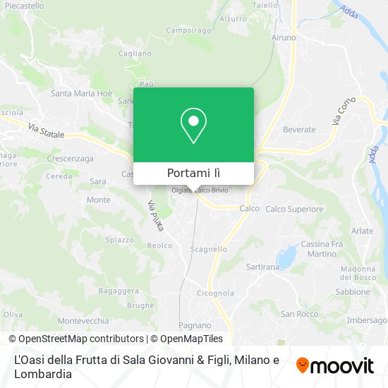 Mappa L'Oasi della Frutta di Sala Giovanni & Figli
