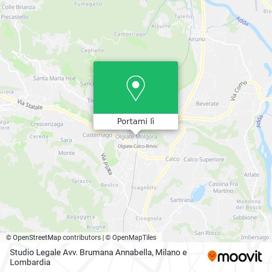 Mappa Studio Legale Avv. Brumana Annabella