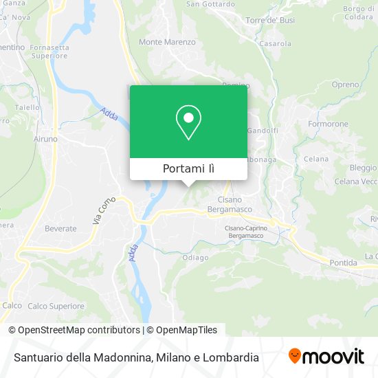 Mappa Santuario della Madonnina