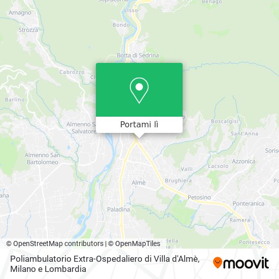 Mappa Poliambulatorio Extra-Ospedaliero di Villa d'Almè