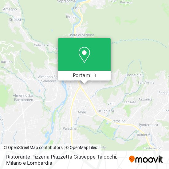 Mappa Ristorante Pizzeria Piazzetta Giuseppe Taiocchi