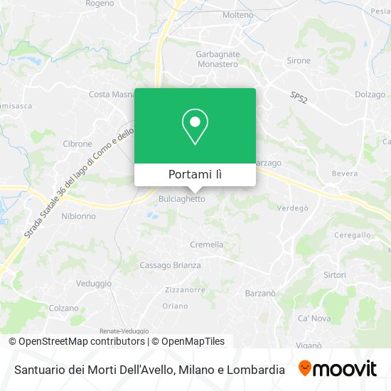 Mappa Santuario dei Morti Dell'Avello