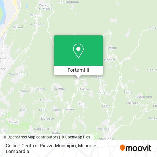 Mappa Cellio - Centro - Piazza Municipio
