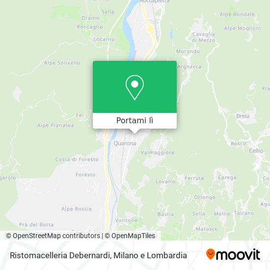 Mappa Ristomacelleria Debernardi