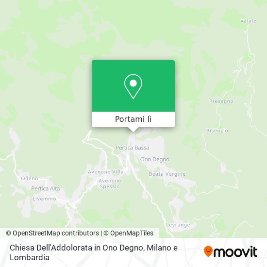 Mappa Chiesa Dell'Addolorata in Ono Degno