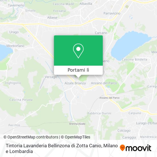 Mappa Tintoria Lavanderia Bellinzona di Zotta Canio