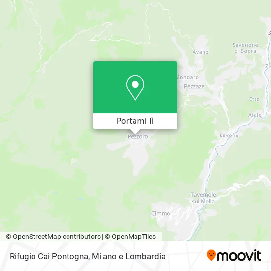 Mappa Rifugio Cai Pontogna