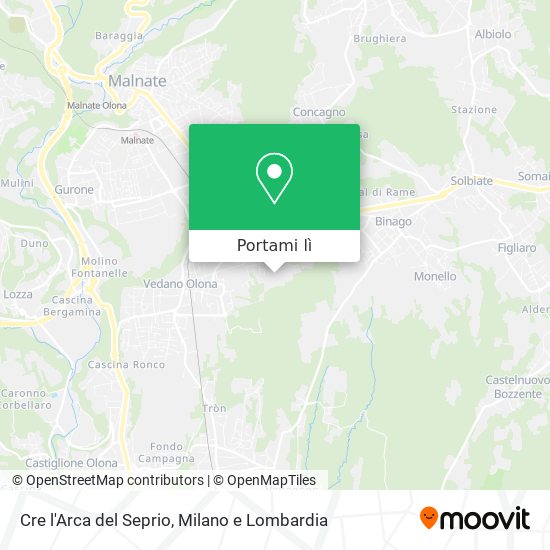Mappa Cre l'Arca del Seprio