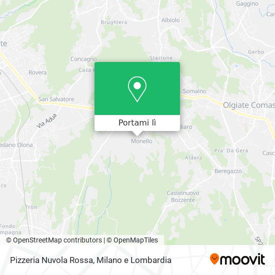 Mappa Pizzeria Nuvola Rossa