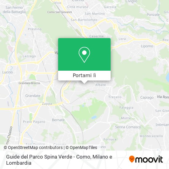 Mappa Guide del Parco Spina Verde - Como