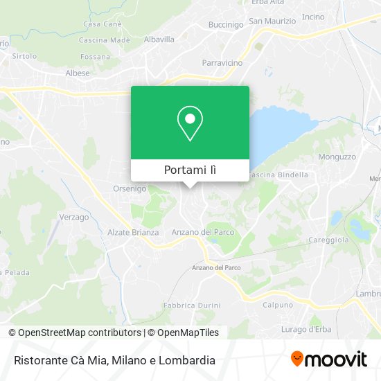 Mappa Ristorante Cà Mia