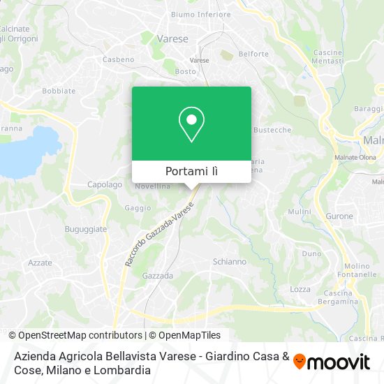 Mappa Azienda Agricola Bellavista Varese - Giardino Casa & Cose