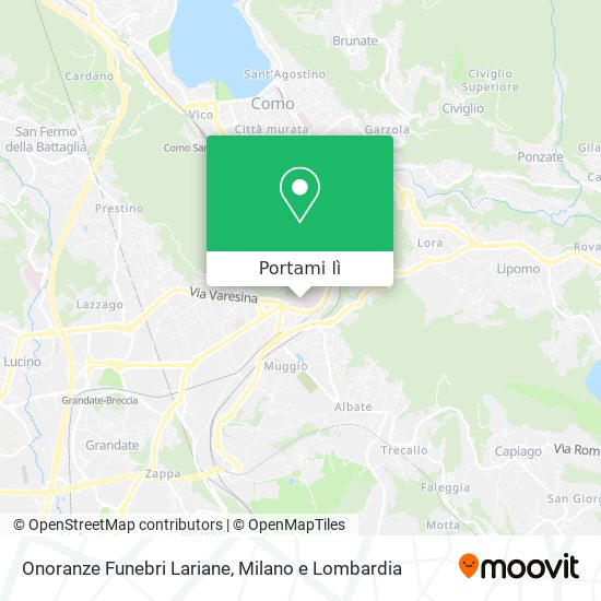 Mappa Onoranze Funebri Lariane