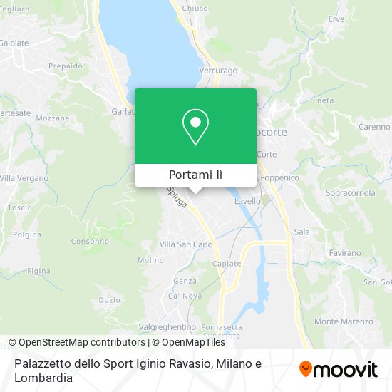 Mappa Palazzetto dello Sport Iginio Ravasio