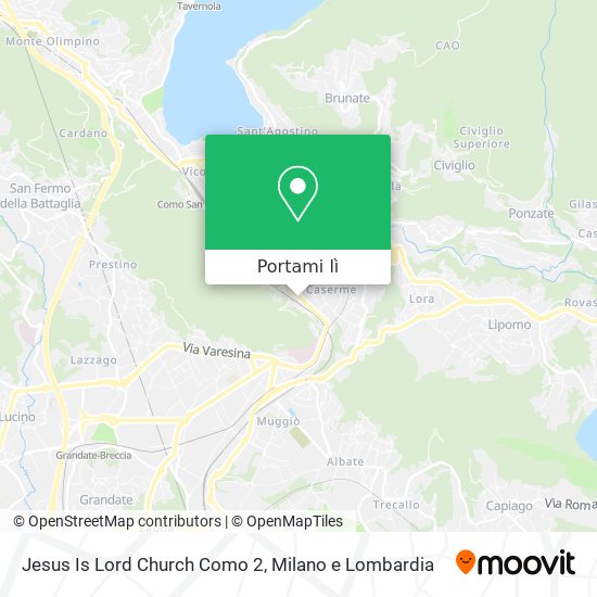 Mappa Jesus Is Lord Church Como 2
