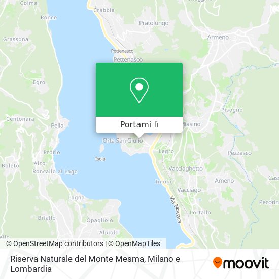 Mappa Riserva Naturale del Monte Mesma