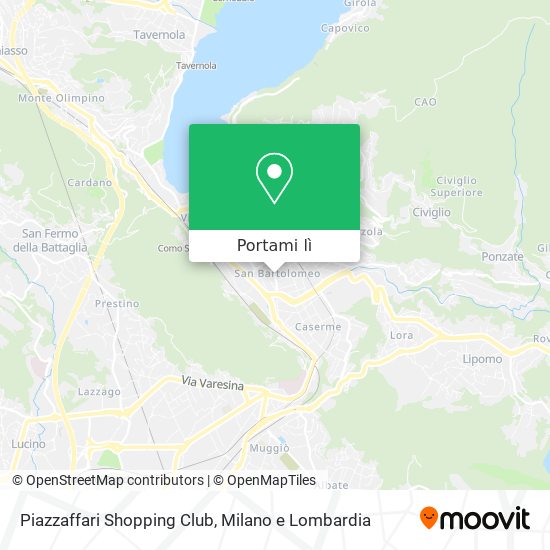 Mappa Piazzaffari Shopping Club