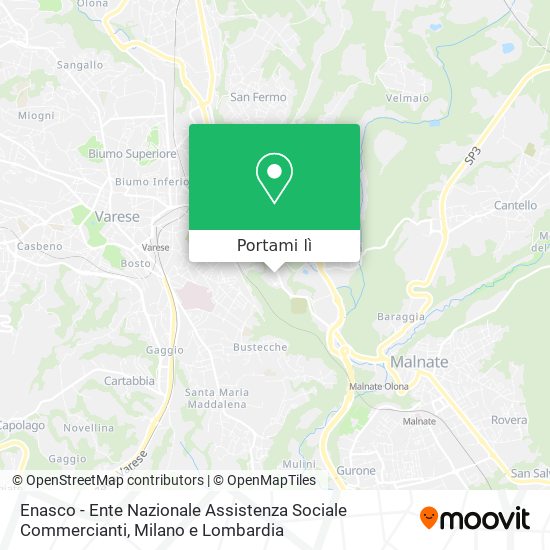 Mappa Enasco - Ente Nazionale Assistenza Sociale Commercianti
