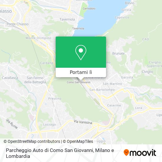 Mappa Parcheggio Auto di Como San Giovanni