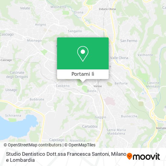 Mappa Studio Dentistico Dott.ssa Francesca Santoni