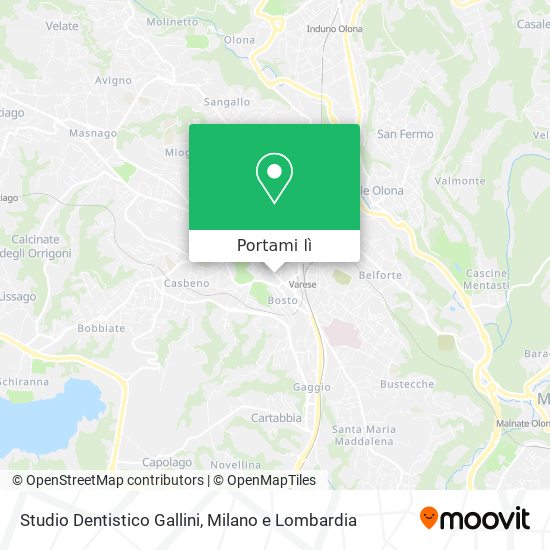 Mappa Studio Dentistico Gallini