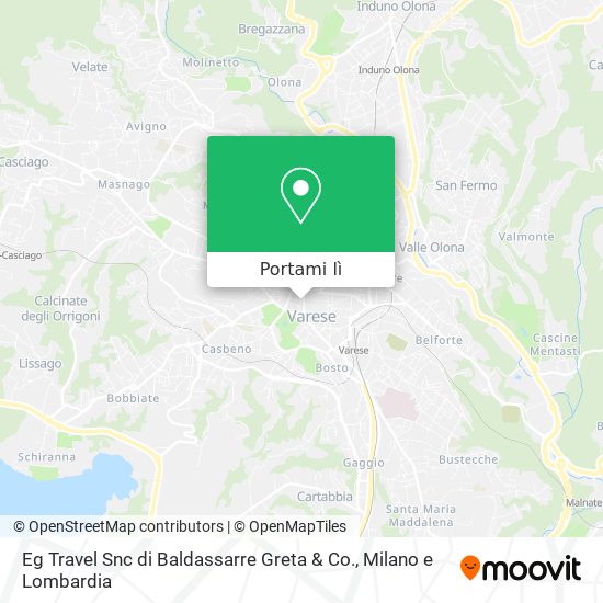 Mappa Eg Travel Snc di Baldassarre Greta & Co.