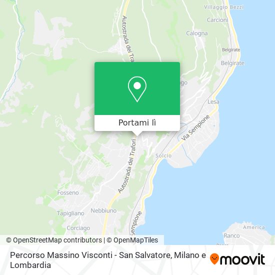 Mappa Percorso Massino Visconti - San Salvatore