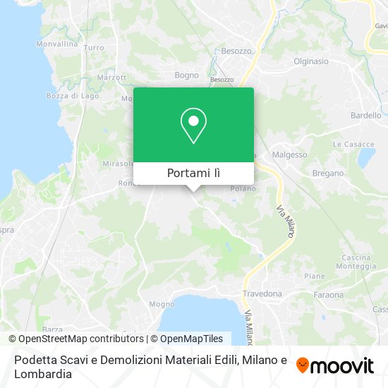 Mappa Podetta Scavi e Demolizioni Materiali Edili