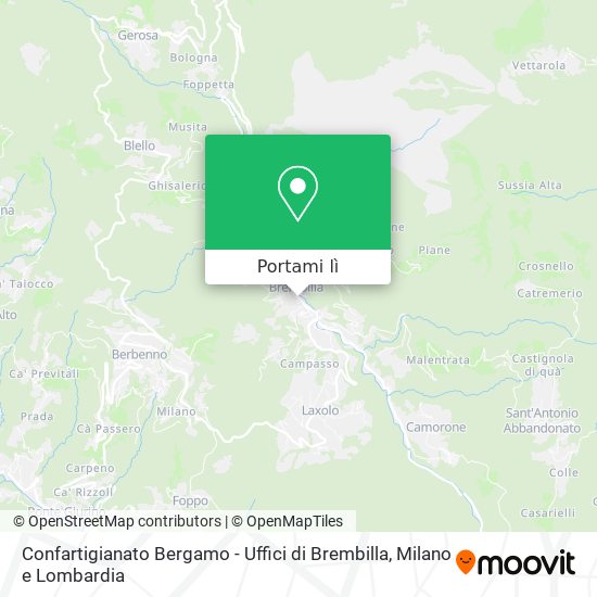 Mappa Confartigianato Bergamo - Uffici di Brembilla