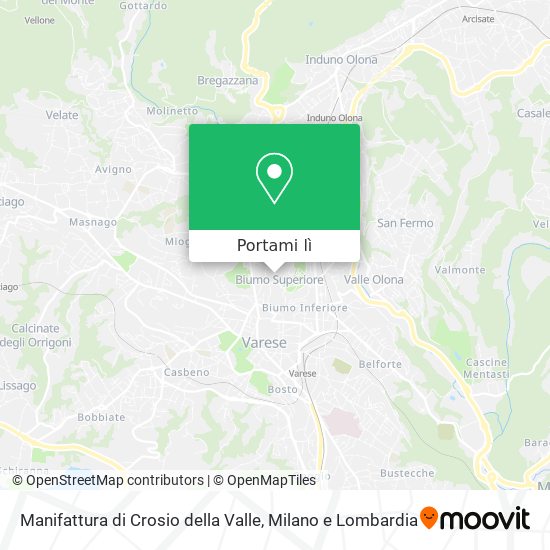 Mappa Manifattura di Crosio della Valle