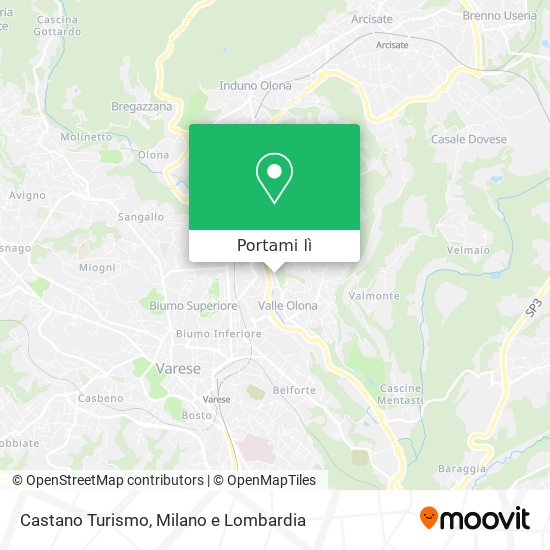 Mappa Castano Turismo