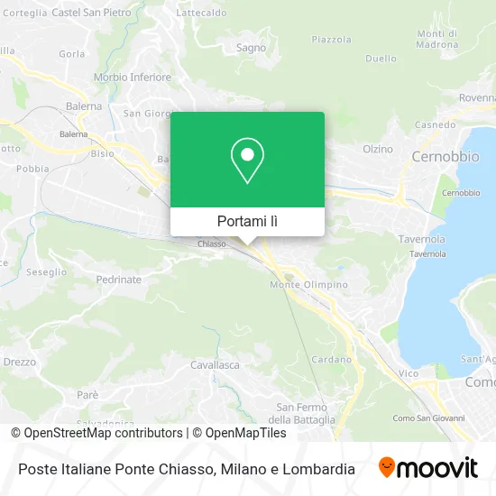 Mappa Poste Italiane Ponte Chiasso